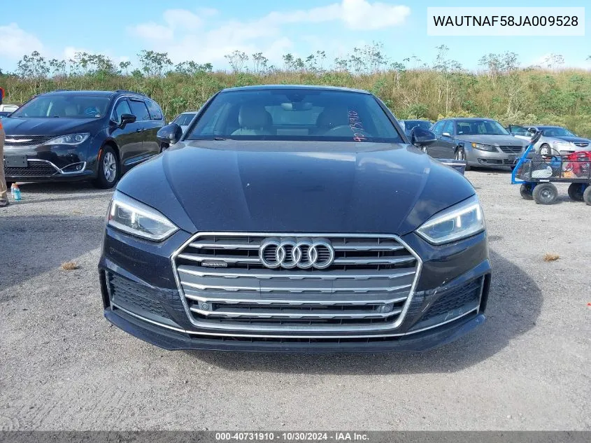 2018 Audi A5 2.0T Premium VIN: WAUTNAF58JA009528 Lot: 40731910