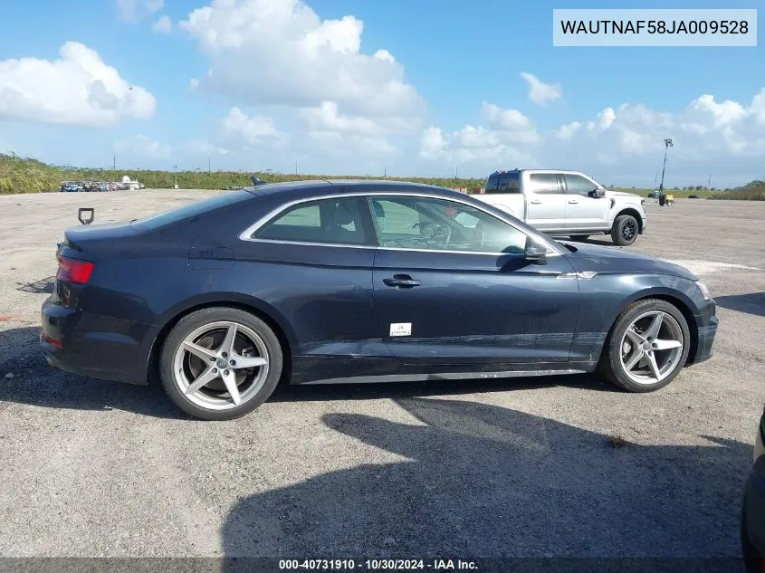 2018 Audi A5 2.0T Premium VIN: WAUTNAF58JA009528 Lot: 40731910