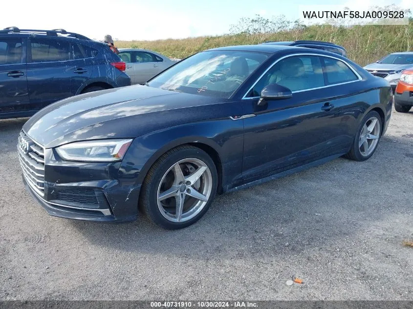 2018 Audi A5 2.0T Premium VIN: WAUTNAF58JA009528 Lot: 40731910