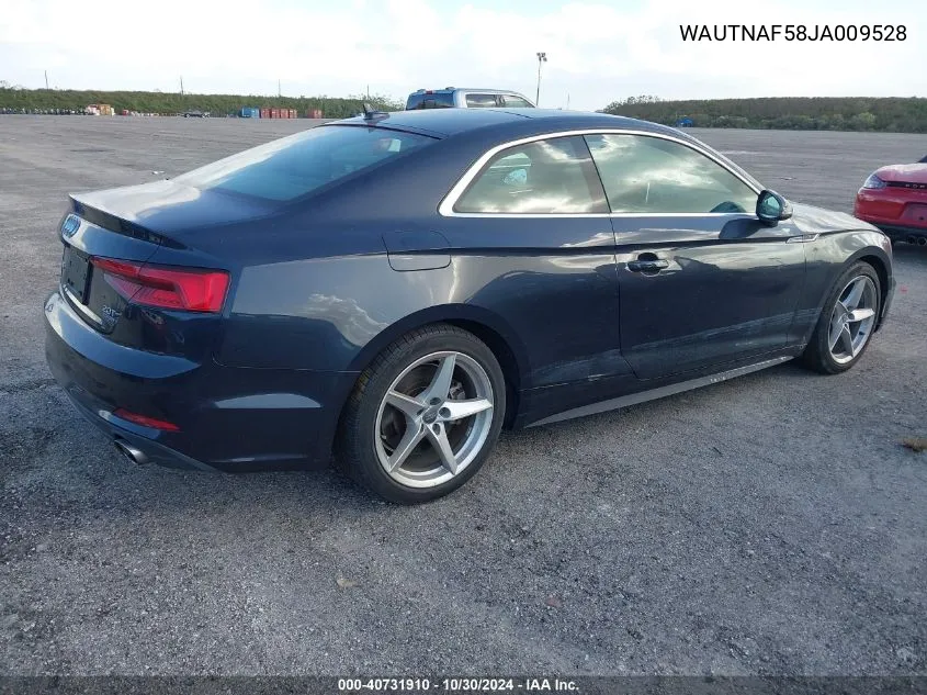 2018 Audi A5 2.0T Premium VIN: WAUTNAF58JA009528 Lot: 40731910