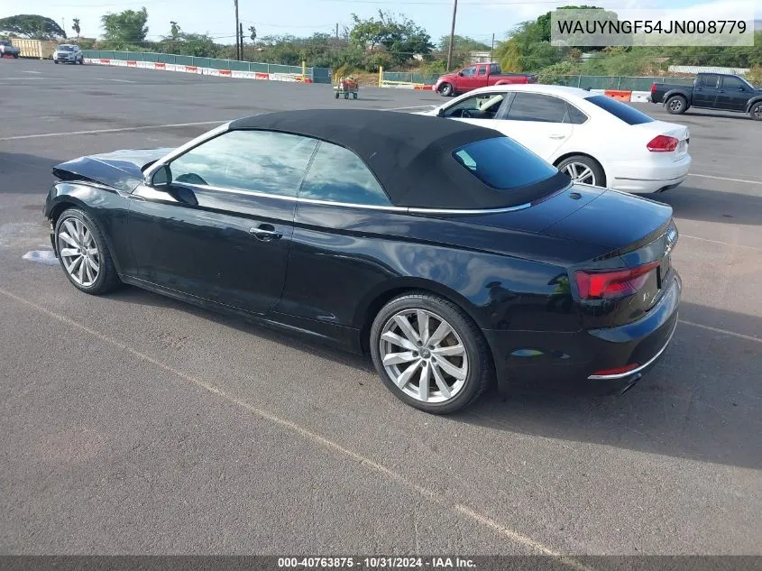 2018 Audi A5 Premium Plus VIN: WAUYNGF54JN008779 Lot: 40763875