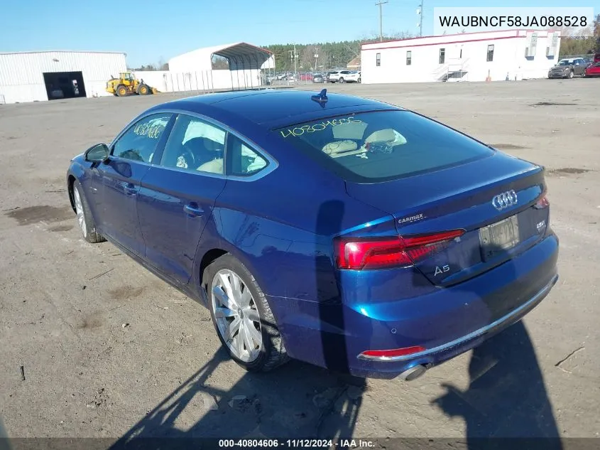 2018 Audi A5 2.0T Premium VIN: WAUBNCF58JA088528 Lot: 40804606