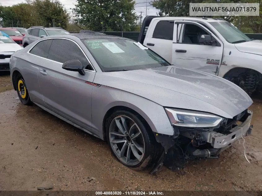 2018 Audi A5 2.0T Premium VIN: WAUTNAF56JA071879 Lot: 40883820