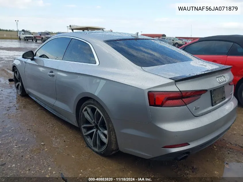 2018 Audi A5 2.0T Premium VIN: WAUTNAF56JA071879 Lot: 40883820