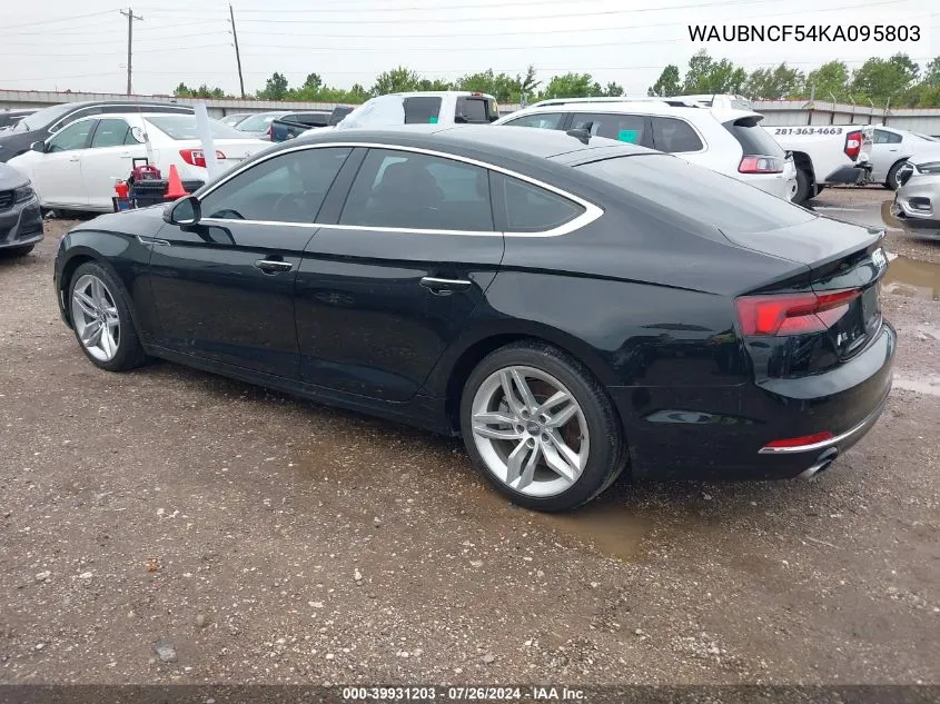 WAUBNCF54KA095803 2019 Audi A5 45 Premium