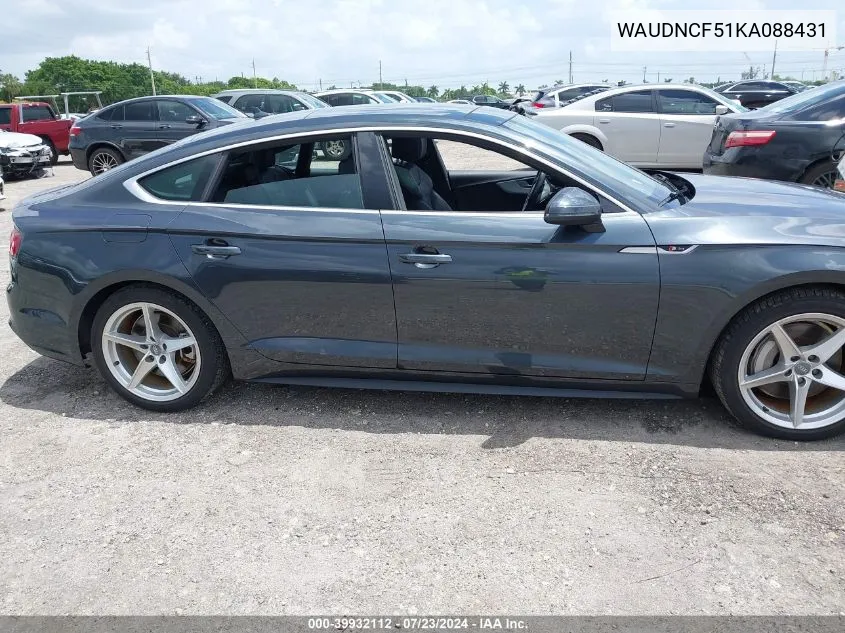 WAUDNCF51KA088431 2019 Audi A5 45 Premium