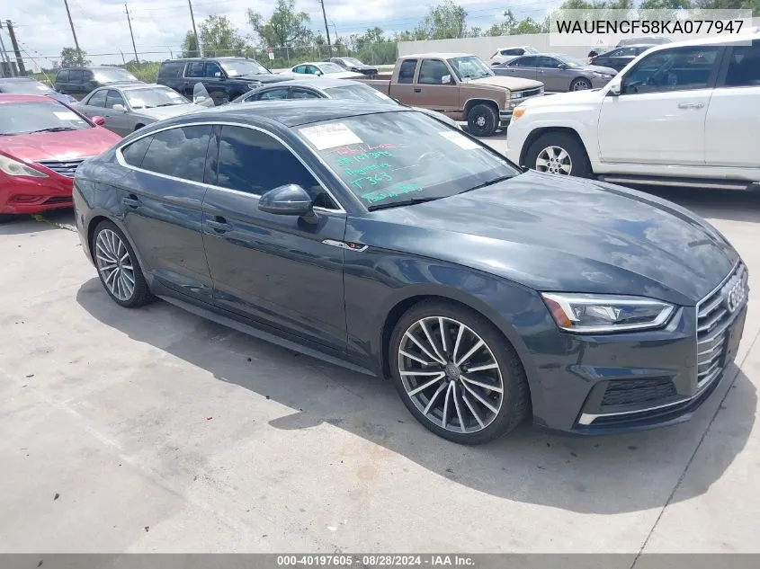 2019 Audi A5 45 Premium VIN: WAUENCF58KA077947 Lot: 40197605