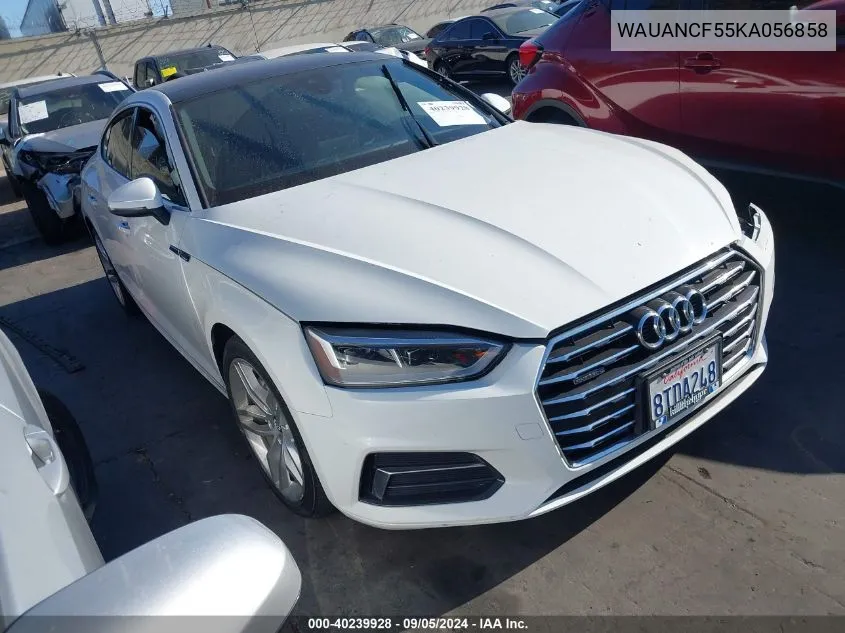 2019 Audi A5 45 Premium VIN: WAUANCF55KA056858 Lot: 40239928