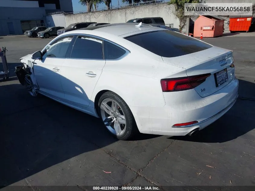 2019 Audi A5 45 Premium VIN: WAUANCF55KA056858 Lot: 40239928