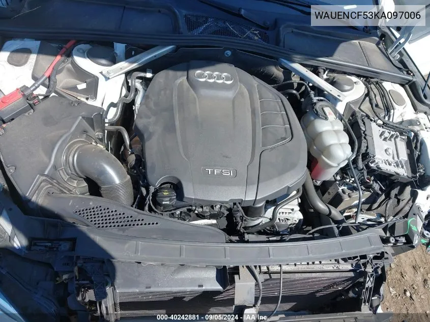 WAUENCF53KA097006 2019 Audi A5 45 Premium