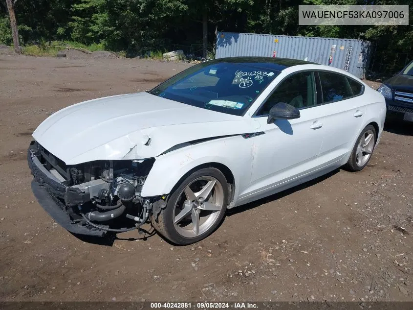 WAUENCF53KA097006 2019 Audi A5 45 Premium