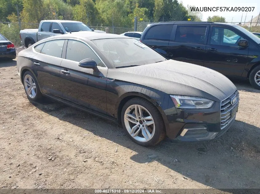 2019 Audi A5 Premium Plus VIN: WAUBNCF57KA090207 Lot: 40275318