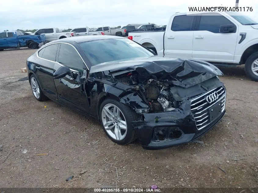 WAUANCF59KA051176 2019 Audi A5 45 Premium