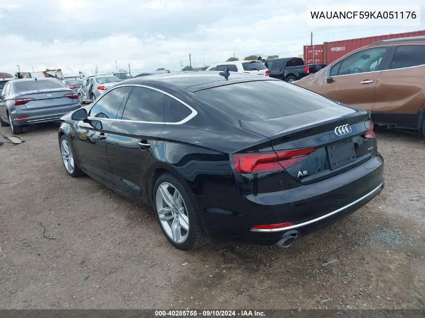 WAUANCF59KA051176 2019 Audi A5 45 Premium