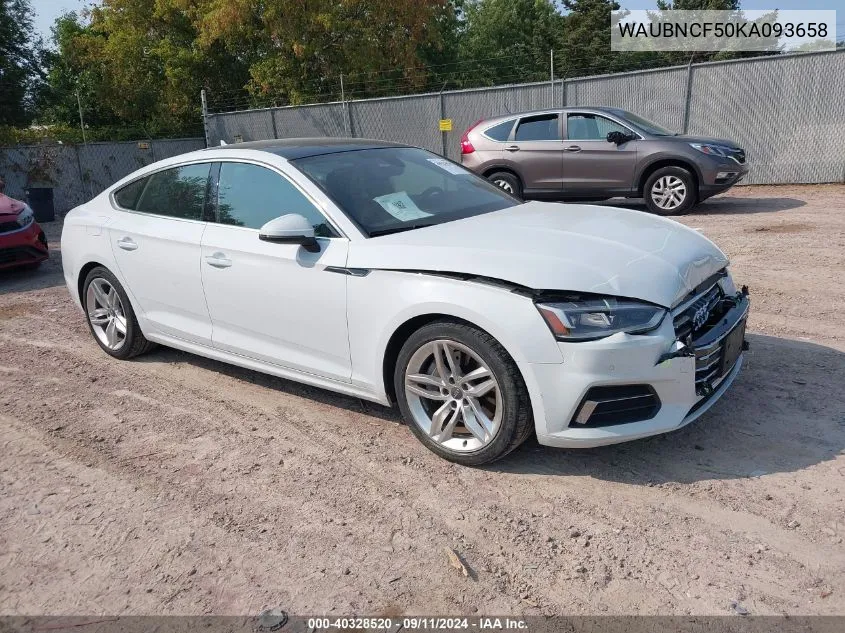 WAUBNCF50KA093658 2019 Audi A5 45 Premium