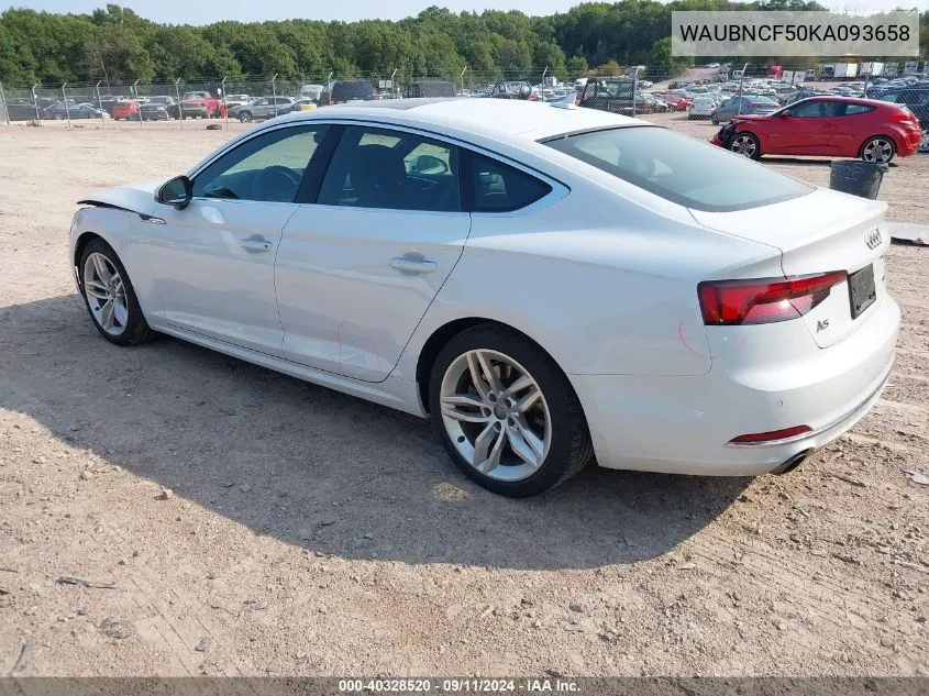 2019 Audi A5 45 Premium VIN: WAUBNCF50KA093658 Lot: 40328520