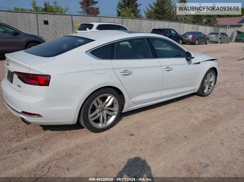 2019 Audi A5 45 Premium VIN: WAUBNCF50KA093658 Lot: 40328520