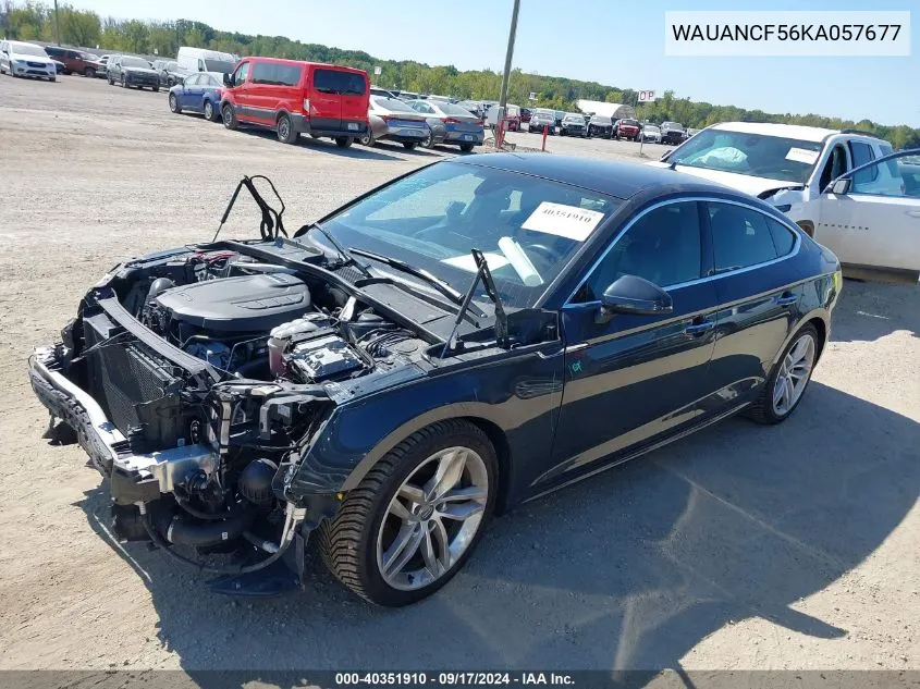 WAUANCF56KA057677 2019 Audi A5 45 Premium