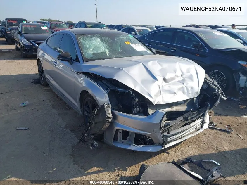 WAUENCF52KA070671 2019 Audi A5 45 Premium