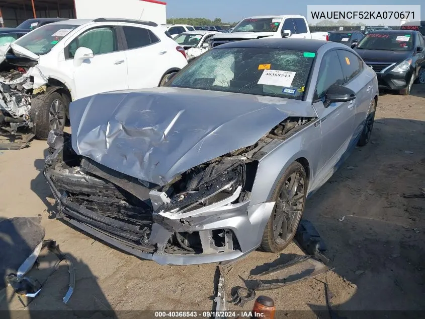 WAUENCF52KA070671 2019 Audi A5 45 Premium