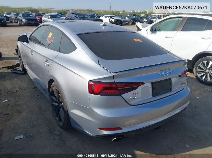 WAUENCF52KA070671 2019 Audi A5 45 Premium