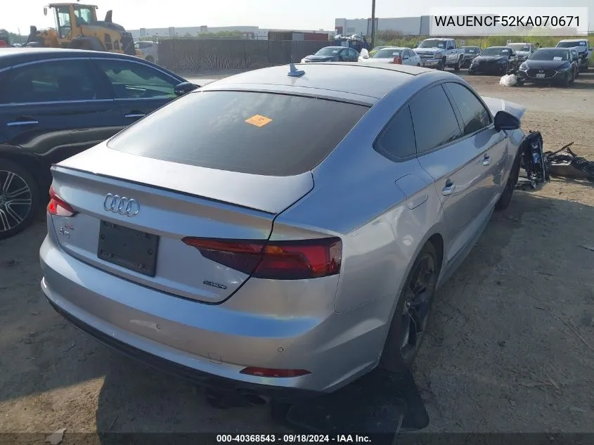 WAUENCF52KA070671 2019 Audi A5 45 Premium