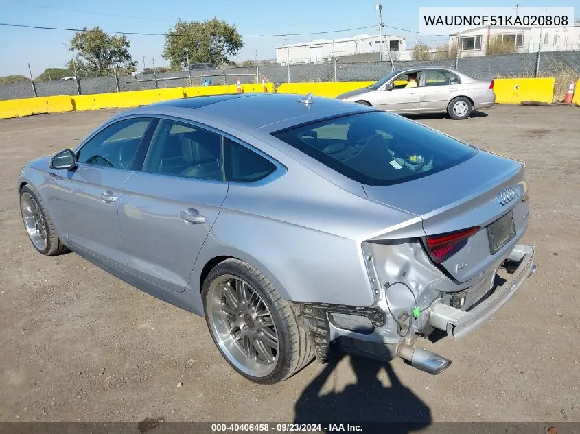 WAUDNCF51KA020808 2019 Audi A5 45 Premium