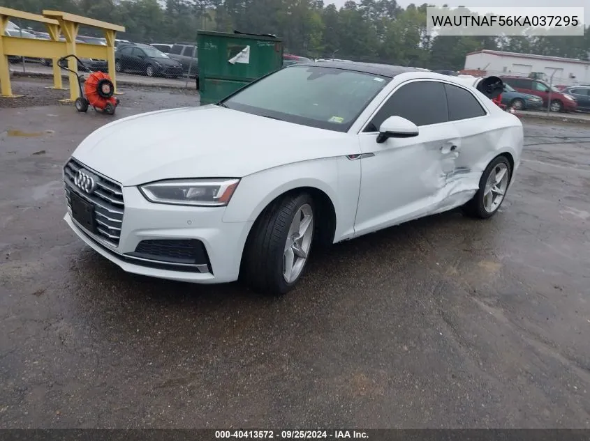 2019 Audi A5 45 Premium VIN: WAUTNAF56KA037295 Lot: 40413572