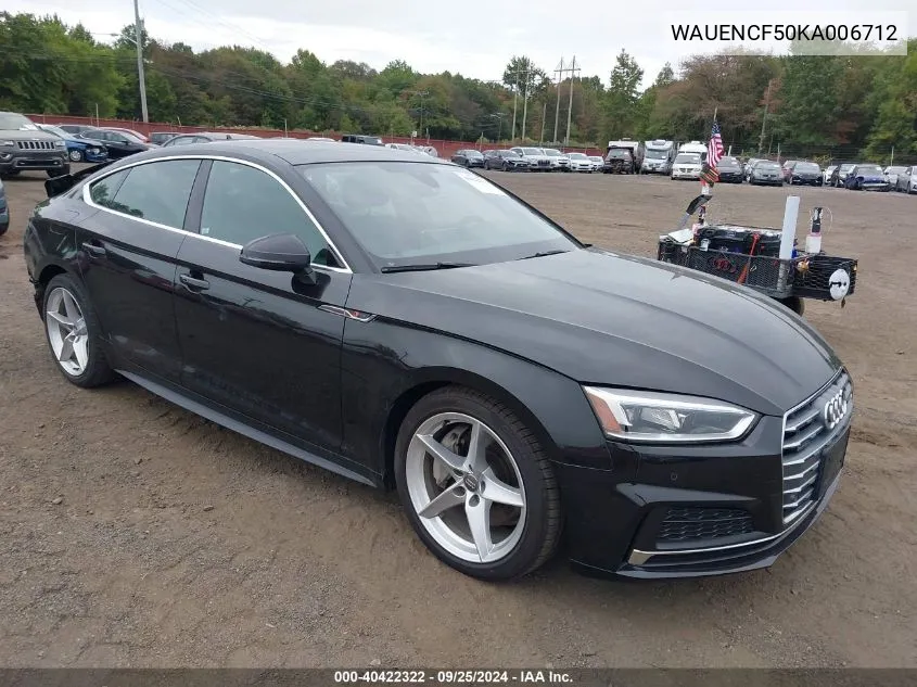 WAUENCF50KA006712 2019 Audi A5 45 Premium