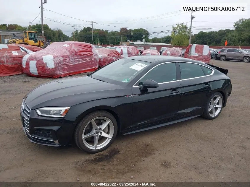 WAUENCF50KA006712 2019 Audi A5 45 Premium