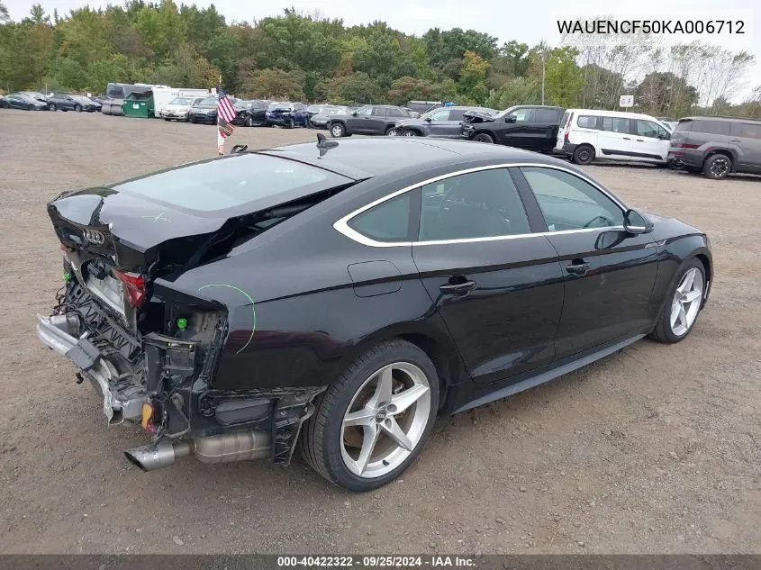 WAUENCF50KA006712 2019 Audi A5 45 Premium