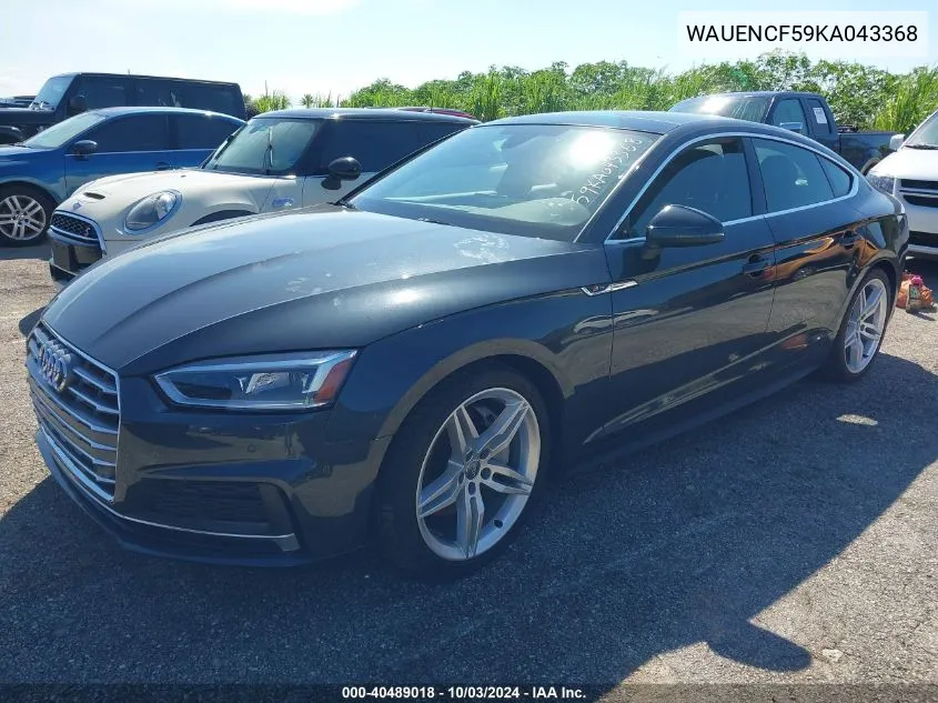 WAUENCF59KA043368 2019 Audi A5 45 Premium