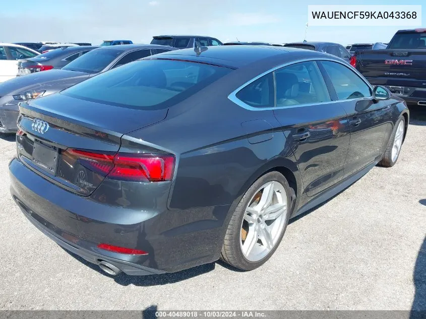 WAUENCF59KA043368 2019 Audi A5 45 Premium