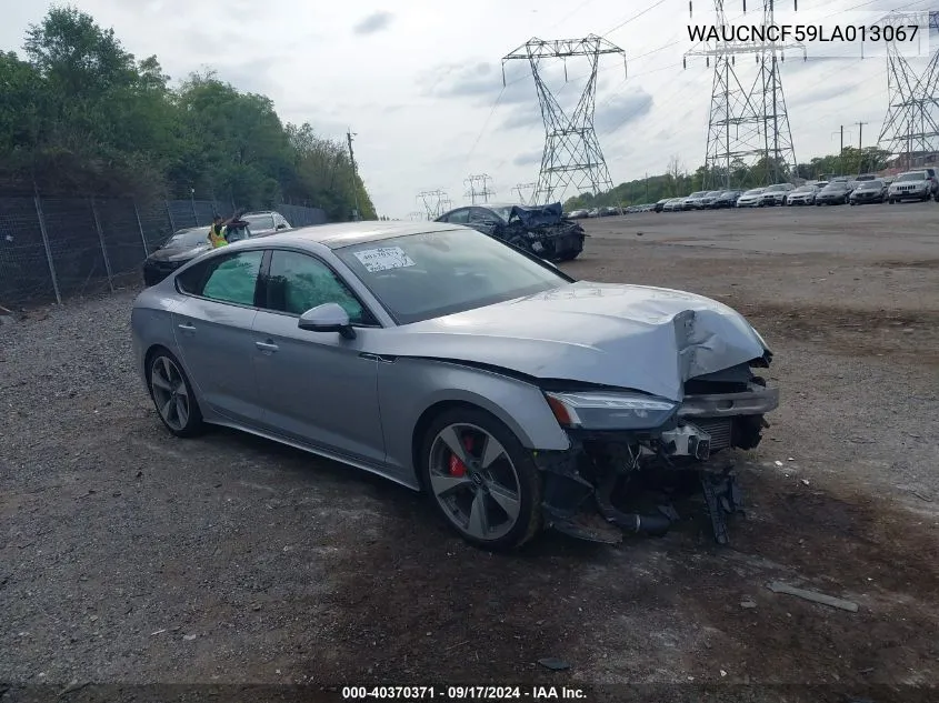 2020 Audi A5 Sportback Premium Plus 45 Tfsi Quattro S Tronic VIN: WAUCNCF59LA013067 Lot: 40370371