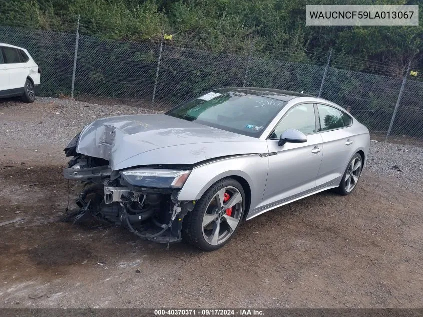 2020 Audi A5 Sportback Premium Plus 45 Tfsi Quattro S Tronic VIN: WAUCNCF59LA013067 Lot: 40370371