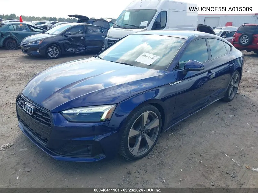 2020 Audi A5 Sportback Premium Plus 45 Tfsi Quattro S Tronic VIN: WAUCNCF55LA015009 Lot: 40411161