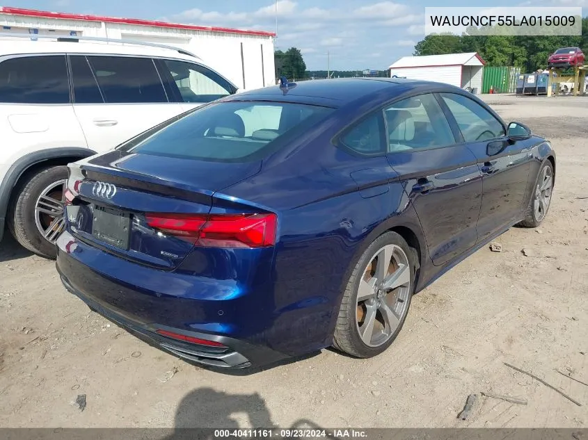 2020 Audi A5 Sportback Premium Plus 45 Tfsi Quattro S Tronic VIN: WAUCNCF55LA015009 Lot: 40411161