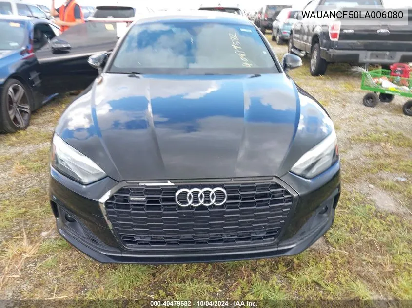 2020 Audi A5 Sportback Premium 45 Tfsi Quattro S Tronic VIN: WAUANCF50LA006080 Lot: 40479582