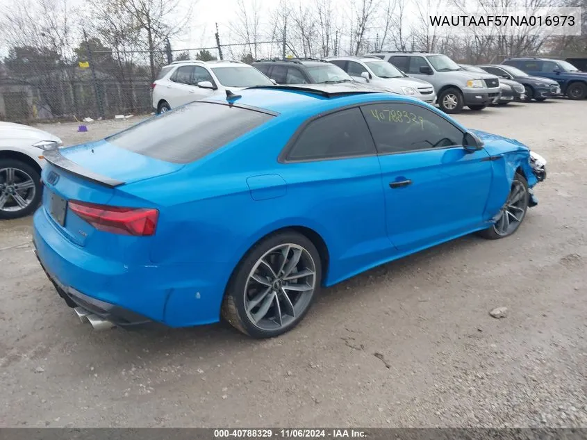 2022 Audi A5 Coupe Premium Plus 45 Tfsi S Line Quattro S Tronic VIN: WAUTAAF57NA016973 Lot: 40788329