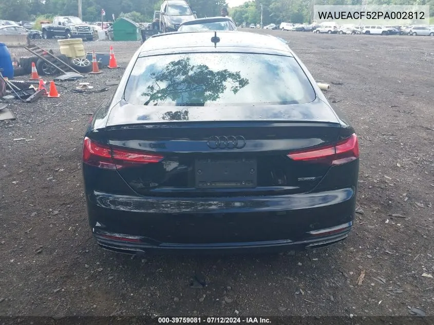 2023 Audi A5 Sportback Prestige 45 Tfsi S Line Quattro S Tronic VIN: WAUEACF52PA002812 Lot: 39759081