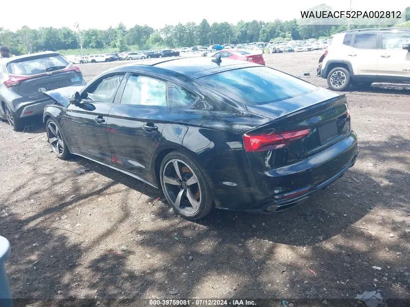 WAUEACF52PA002812 2023 Audi A5 Sportback Prestige 45 Tfsi S Line Quattro S Tronic