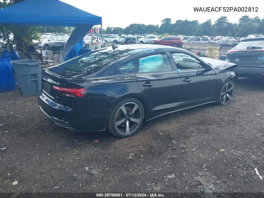 WAUEACF52PA002812 2023 Audi A5 Sportback Prestige 45 Tfsi S Line Quattro S Tronic