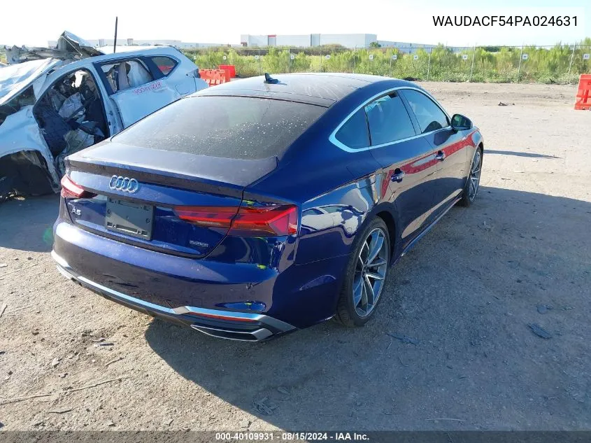 2023 Audi A5 Sportback Premium 45 Tfsi S Line Quattro S Tronic VIN: WAUDACF54PA024631 Lot: 40109931