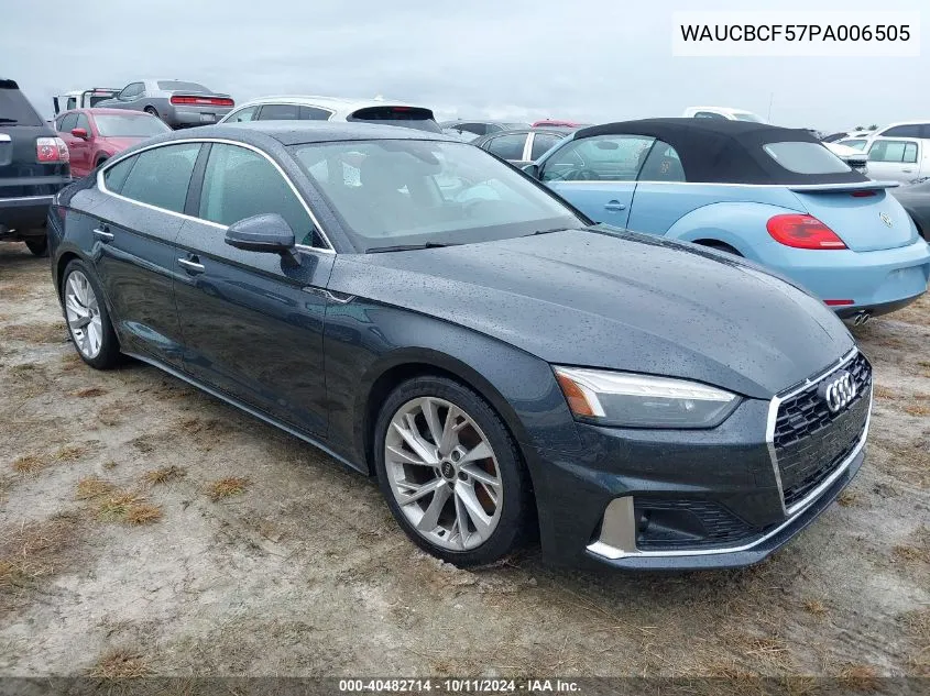 2023 Audi A5 Premium Plus 40 VIN: WAUCBCF57PA006505 Lot: 40482714