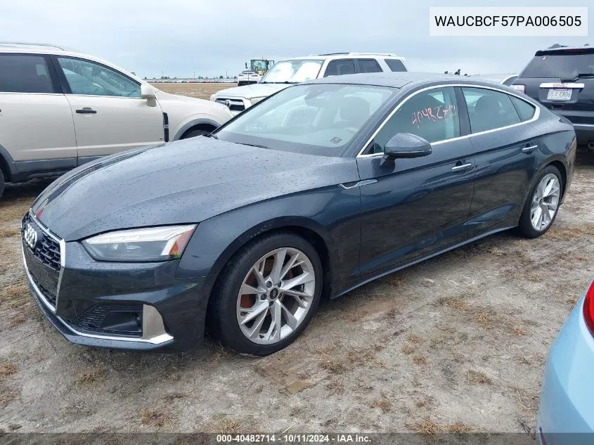 WAUCBCF57PA006505 2023 Audi A5 Premium Plus 40