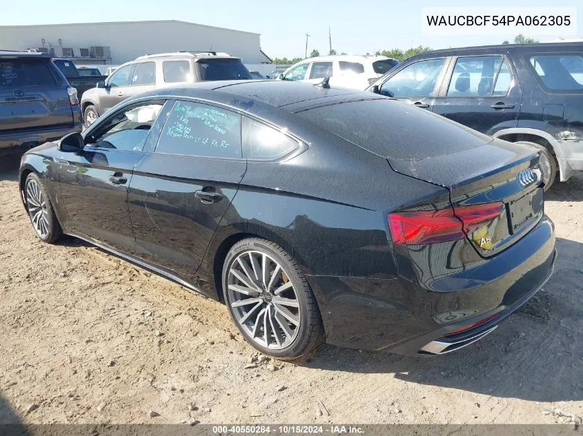 2023 Audi A5 Sportback Premium Plus 40 Tfsi Quattro S Tronic VIN: WAUCBCF54PA062305 Lot: 40550284