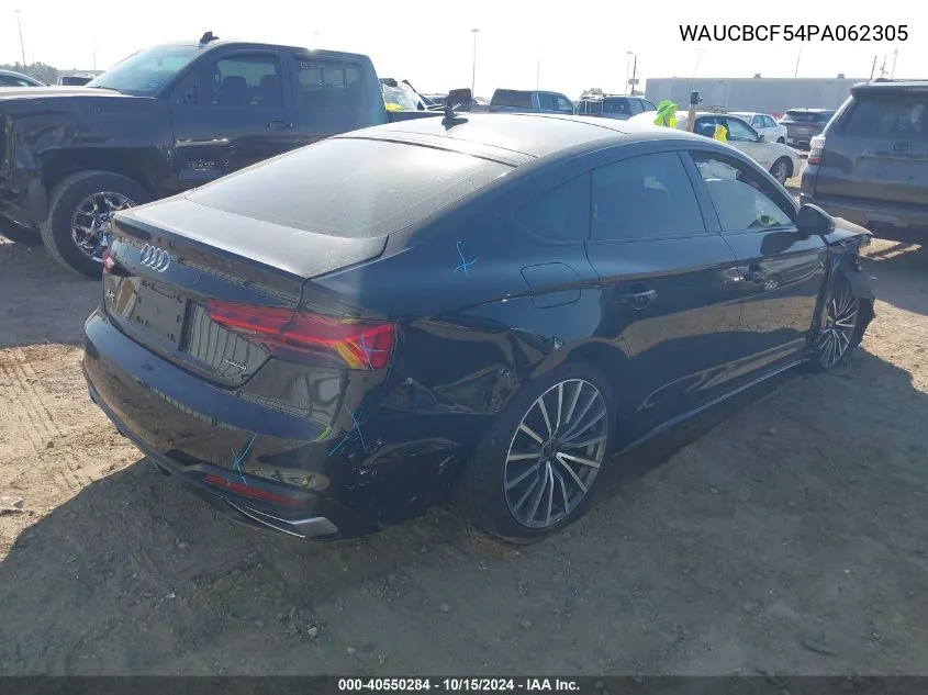 2023 Audi A5 Sportback Premium Plus 40 Tfsi Quattro S Tronic VIN: WAUCBCF54PA062305 Lot: 40550284