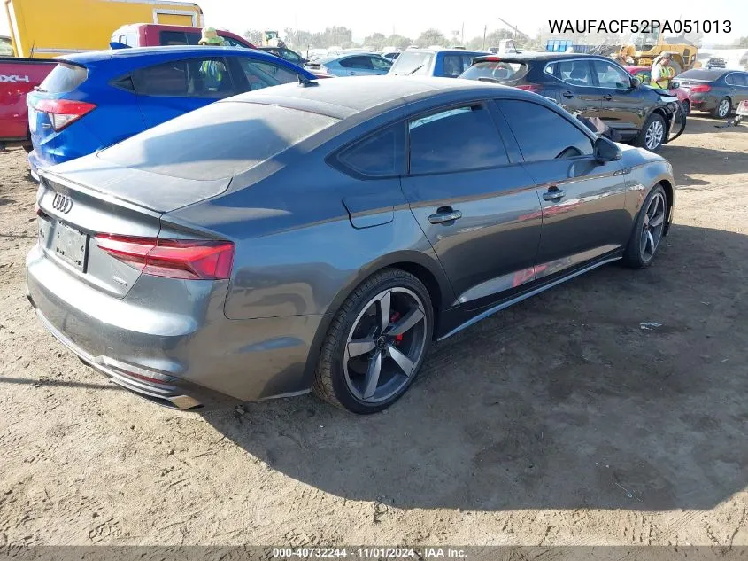 2023 Audi A5 Sportback Premium Plus 45 Tfsi S Line Quattro S Tronic VIN: WAUFACF52PA051013 Lot: 40732244