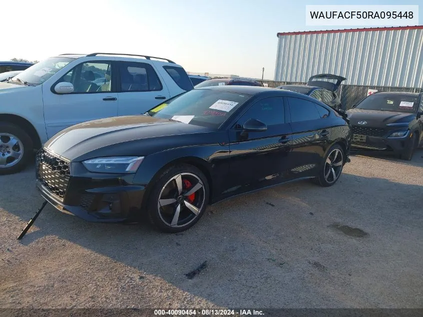 2024 Audi A5 Sportback Premium Plus 45 Tfsi Quattro S Tronic VIN: WAUFACF50RA095448 Lot: 40090454