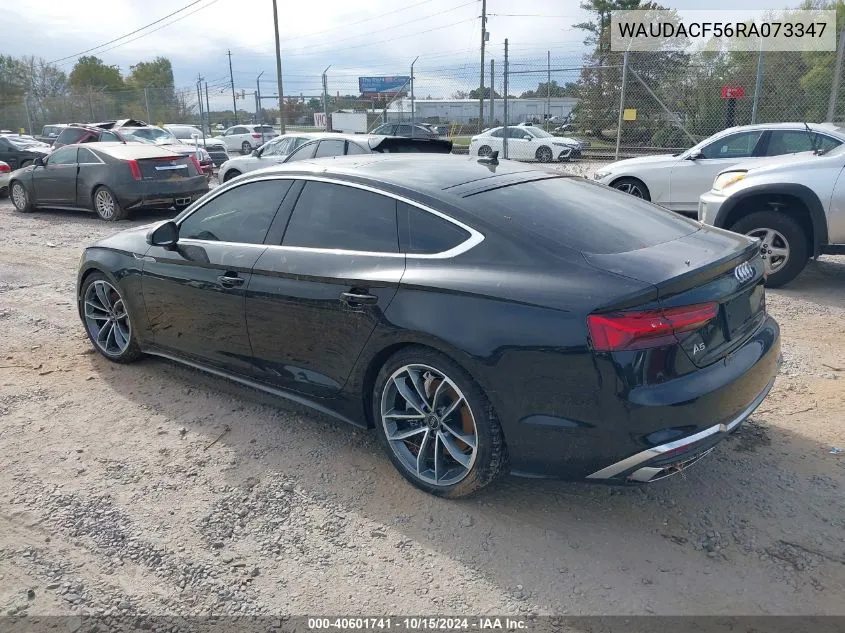 2024 Audi A5 Sportback Premium 45 Tfsi S Line Quattro S Tronic VIN: WAUDACF56RA073347 Lot: 40601741